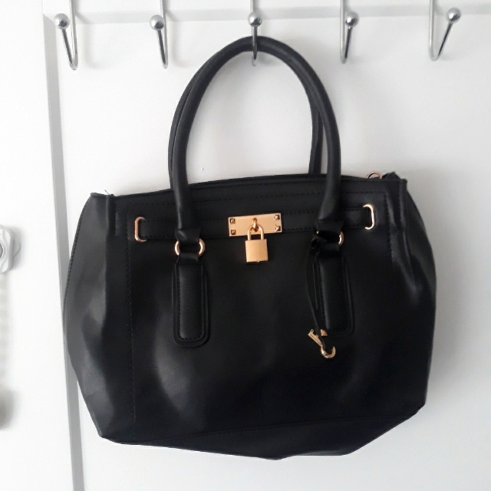 Aldo Black Handbag Tote Straps